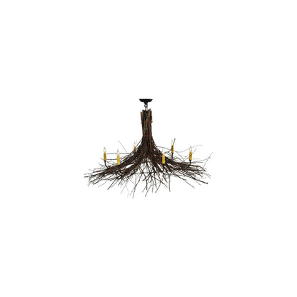 Twigs 6 Light 48" Wide Taper Candle Style Chandelier