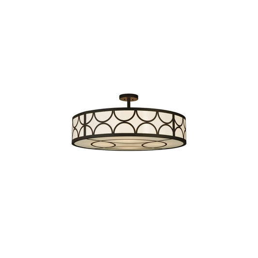 Revival Deco Cilindro 4 Light 36" Wide Semi-Flush Drum Ceiling Fixture