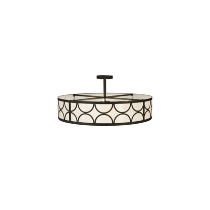 Revival Deco Cilindro 4 Light 36" Wide Semi-Flush Drum Ceiling Fixture
