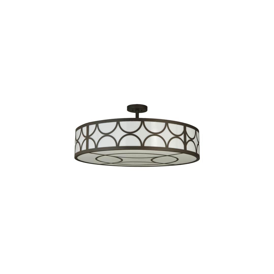 Revival Deco Cilindro 4 Light 36" Wide Semi-Flush Drum Ceiling Fixture