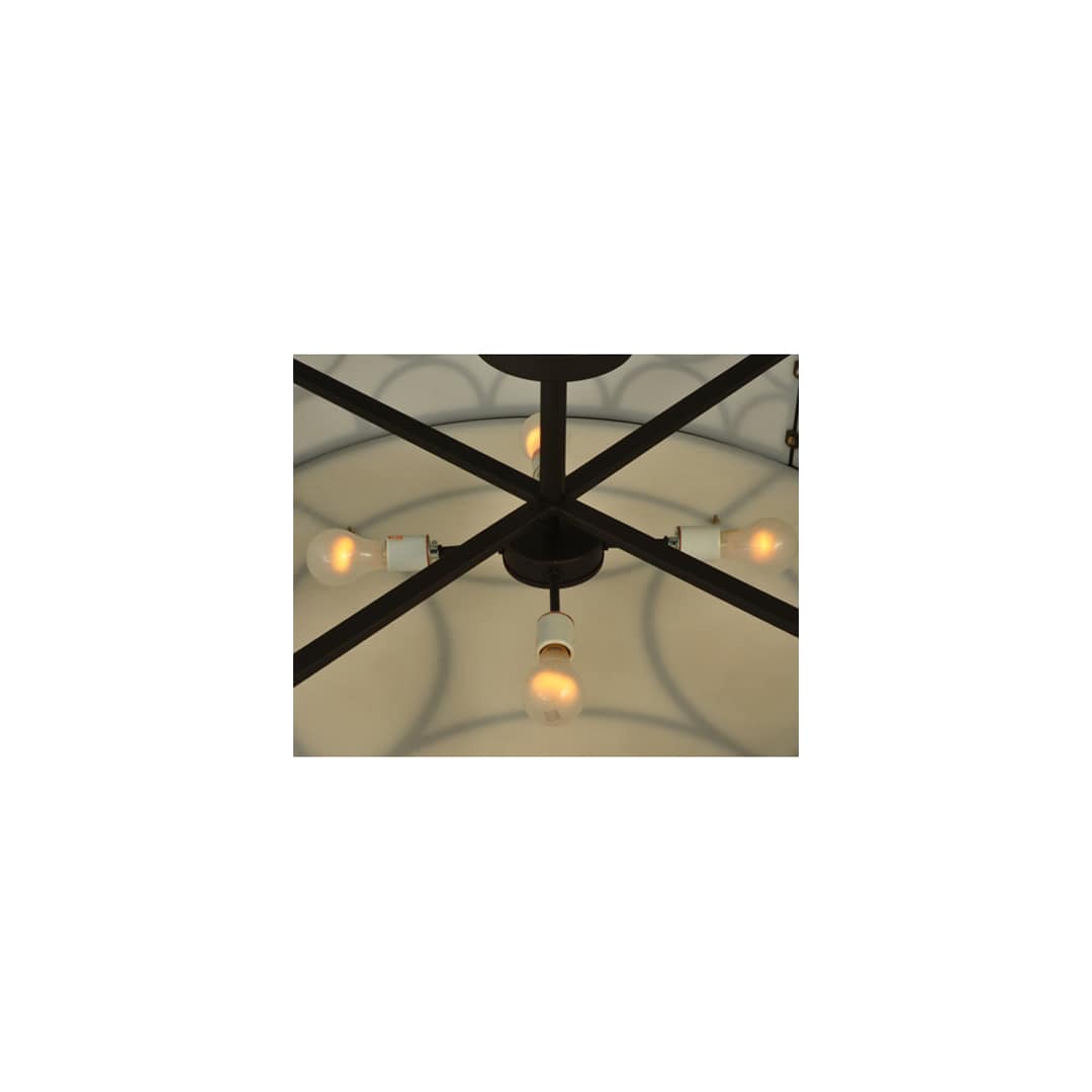 Revival Deco Cilindro 4 Light 36" Wide Semi-Flush Drum Ceiling Fixture