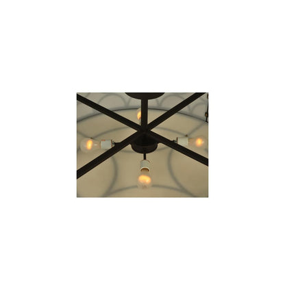 Revival Deco Cilindro 4 Light 36" Wide Semi-Flush Drum Ceiling Fixture