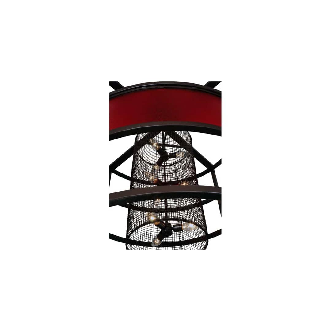 Tavern Red 9 Light 48" Wide Abstract Pendant