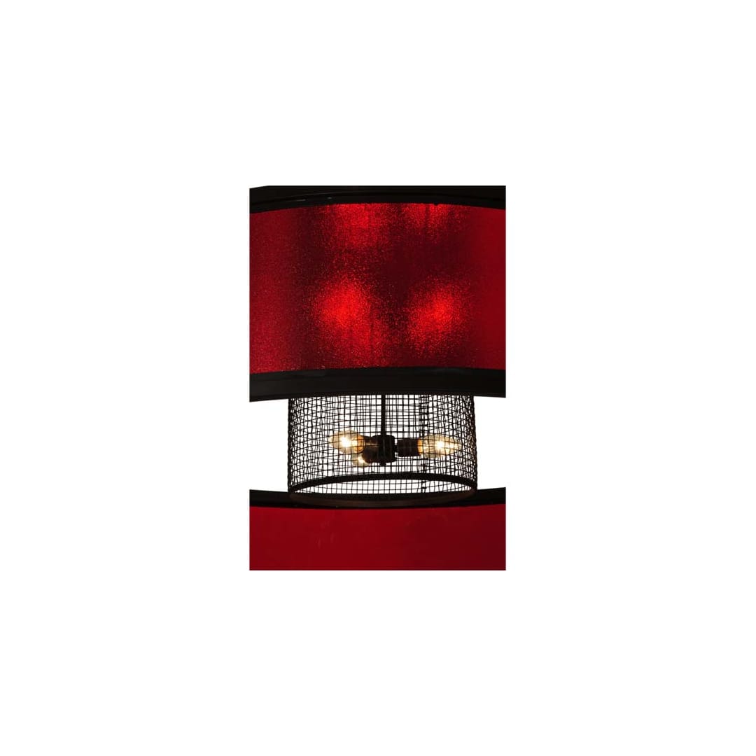 Tavern Red 9 Light 48" Wide Abstract Pendant