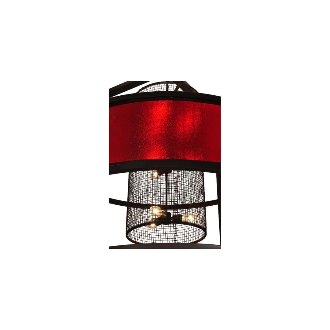 Tavern Red 9 Light 48" Wide Abstract Pendant