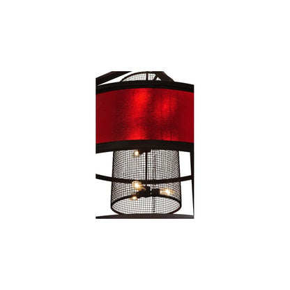 Tavern Red 9 Light 48" Wide Abstract Pendant