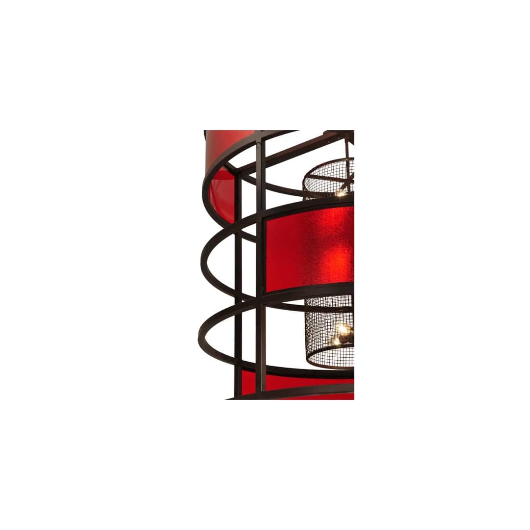 Tavern Red 9 Light 48" Wide Abstract Pendant