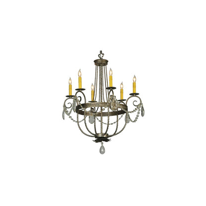 Antonia 6 Light 29" Wide Crystal Candle Style Chandelier