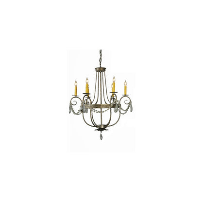 Antonia 6 Light 29" Wide Crystal Candle Style Chandelier