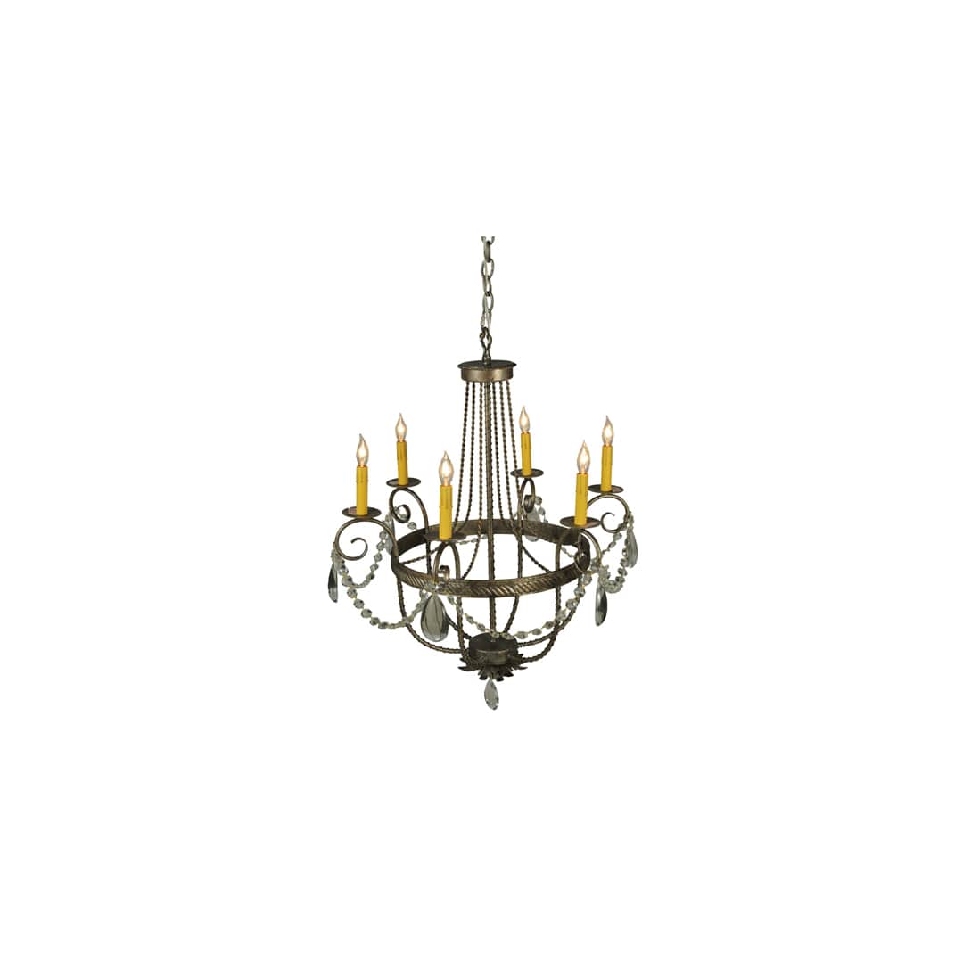 Antonia 6 Light 29" Wide Crystal Candle Style Chandelier