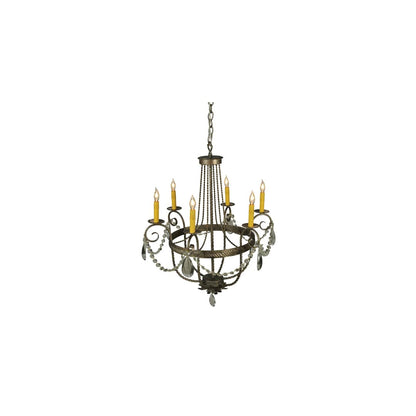Antonia 6 Light 29" Wide Crystal Candle Style Chandelier