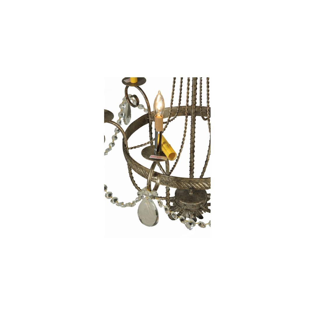 Antonia 6 Light 29" Wide Crystal Candle Style Chandelier