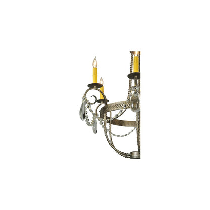 Antonia 6 Light 29" Wide Crystal Candle Style Chandelier