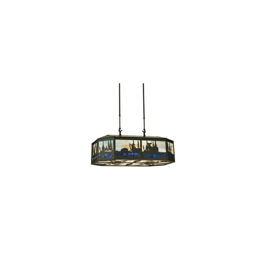 Long Deer 6 Light 22" Wide Linear Pendant