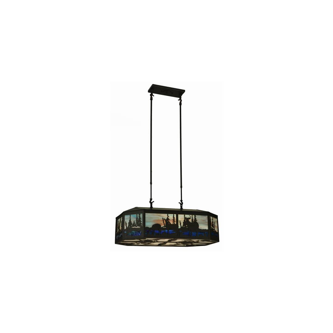 Long Deer 6 Light 22" Wide Linear Pendant