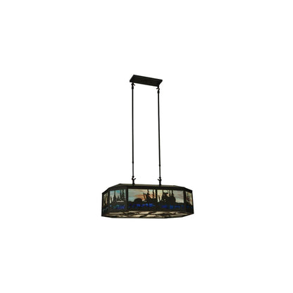 Long Deer 6 Light 22" Wide Linear Pendant