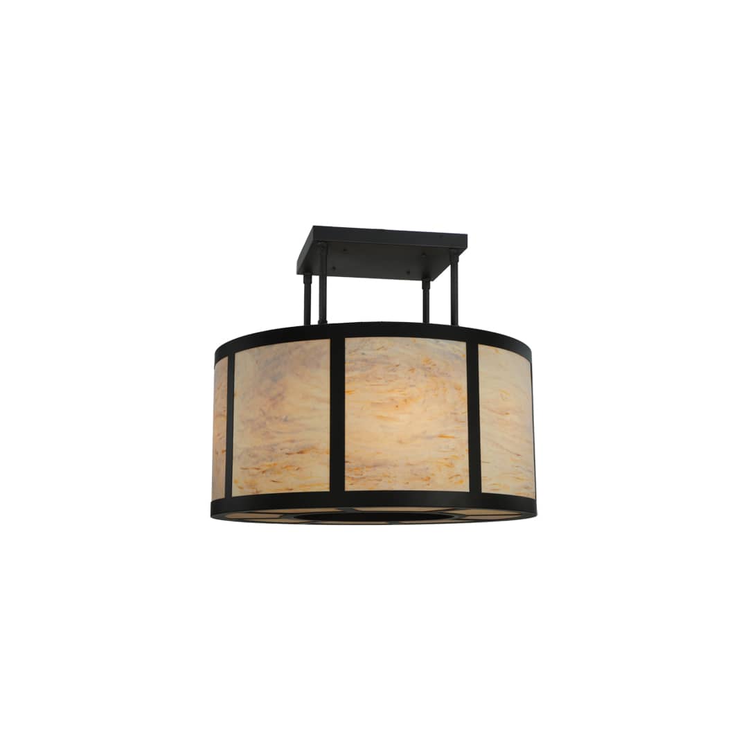Cilindro Vicksburg 8 Light 48" Wide Semi-Flush Drum Ceiling Fixture - Oil Rubbed Bronze Finish