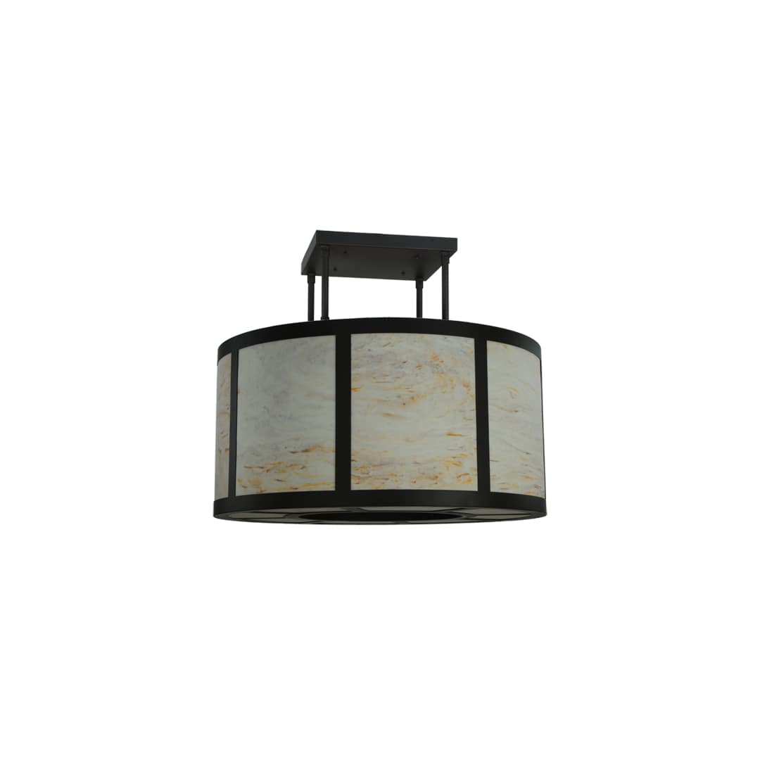 Cilindro Vicksburg 8 Light 48" Wide Semi-Flush Drum Ceiling Fixture - Oil Rubbed Bronze Finish