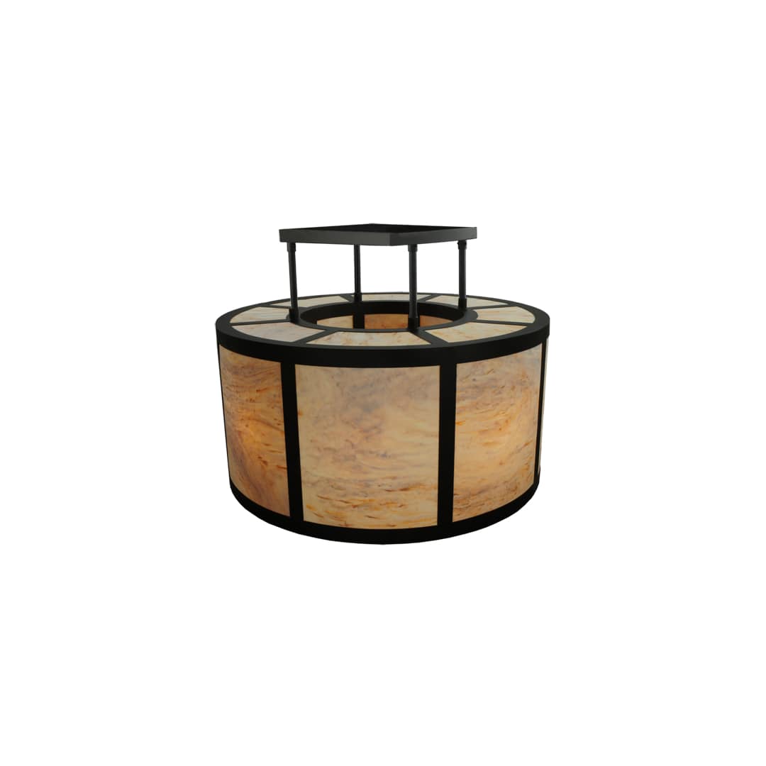 Cilindro Vicksburg 8 Light 48" Wide Semi-Flush Drum Ceiling Fixture - Oil Rubbed Bronze Finish