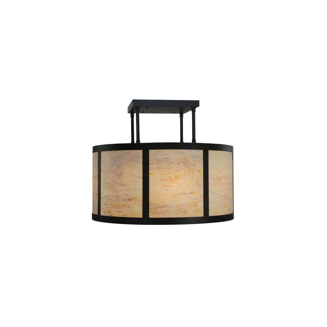 Cilindro Vicksburg 8 Light 48" Wide Semi-Flush Drum Ceiling Fixture - Oil Rubbed Bronze Finish