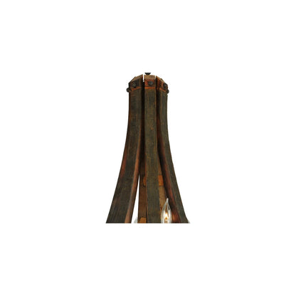 Barrel Stave Madera 8 Light 24" Wide Taper Candle Style Chandelier