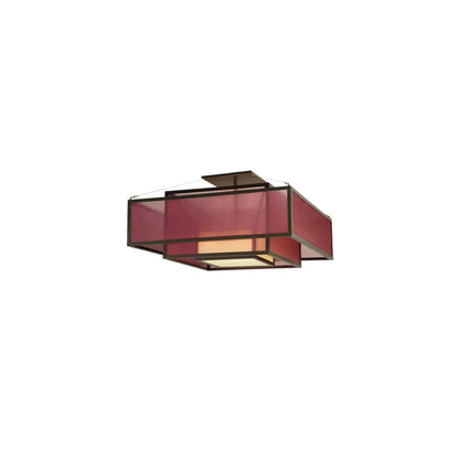 Quadrato Umador 4 Light 51" Wide Semi-Flush Square Ceiling Fixture - Timeless Bronze Finish