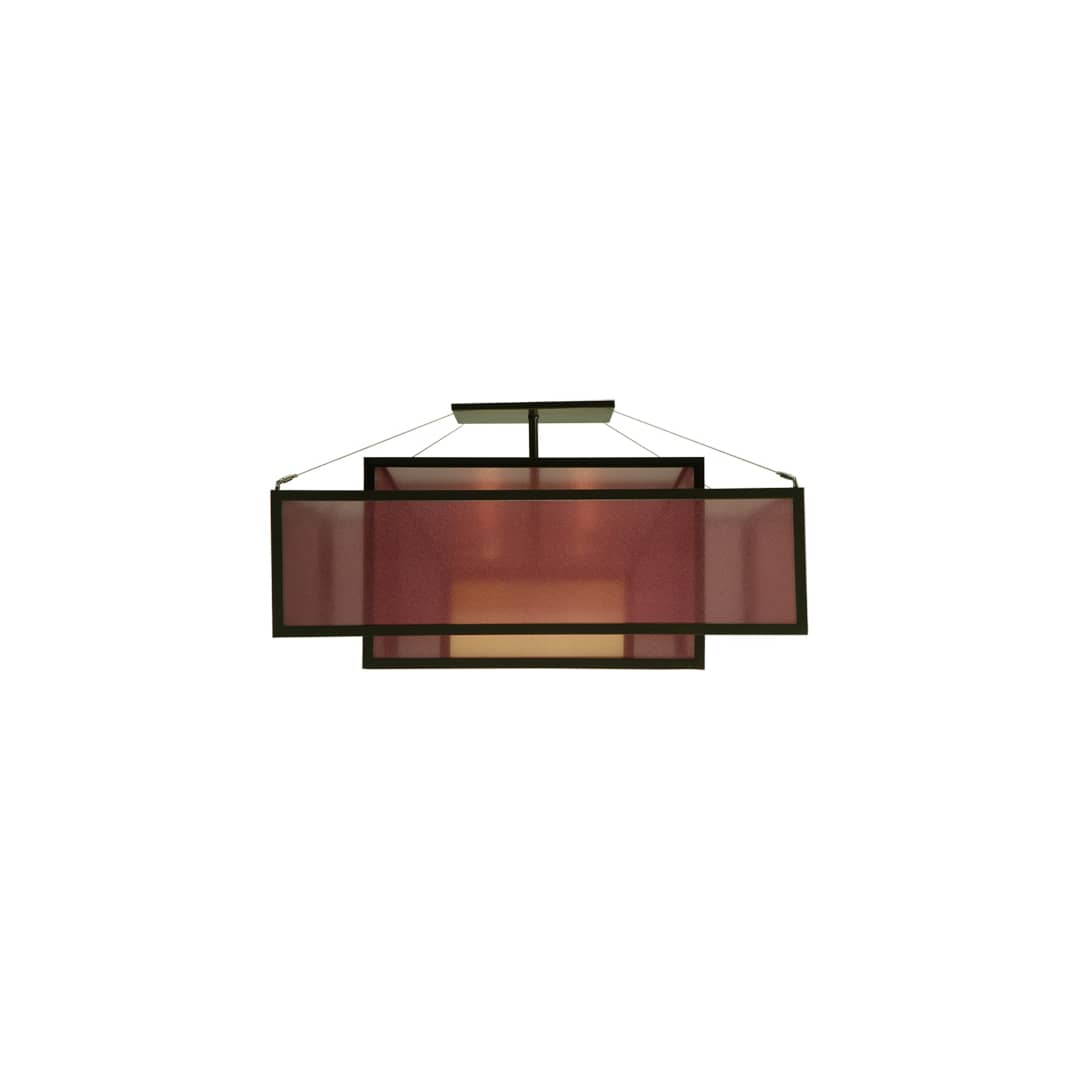 Quadrato Umador 4 Light 51" Wide Semi-Flush Square Ceiling Fixture - Timeless Bronze Finish