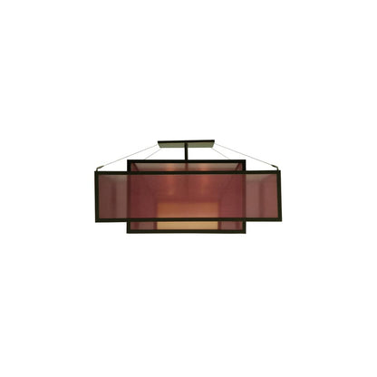 Quadrato Umador 4 Light 51" Wide Semi-Flush Square Ceiling Fixture - Timeless Bronze Finish