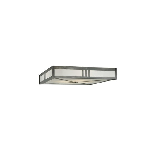 Whitewing 4 Light 36" Wide Flush Mount Square Ceiling Fixture - Blackened Pewter Finish - GU24 Bulb Base