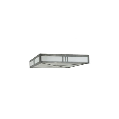 Whitewing 4 Light 36" Wide Flush Mount Square Ceiling Fixture - Blackened Pewter Finish - GU24 Bulb Base