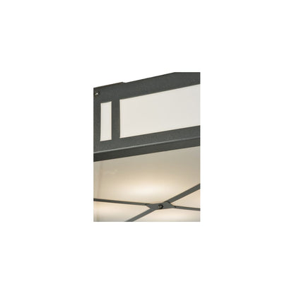 Whitewing 4 Light 36" Wide Flush Mount Square Ceiling Fixture - Blackened Pewter Finish - GU24 Bulb Base