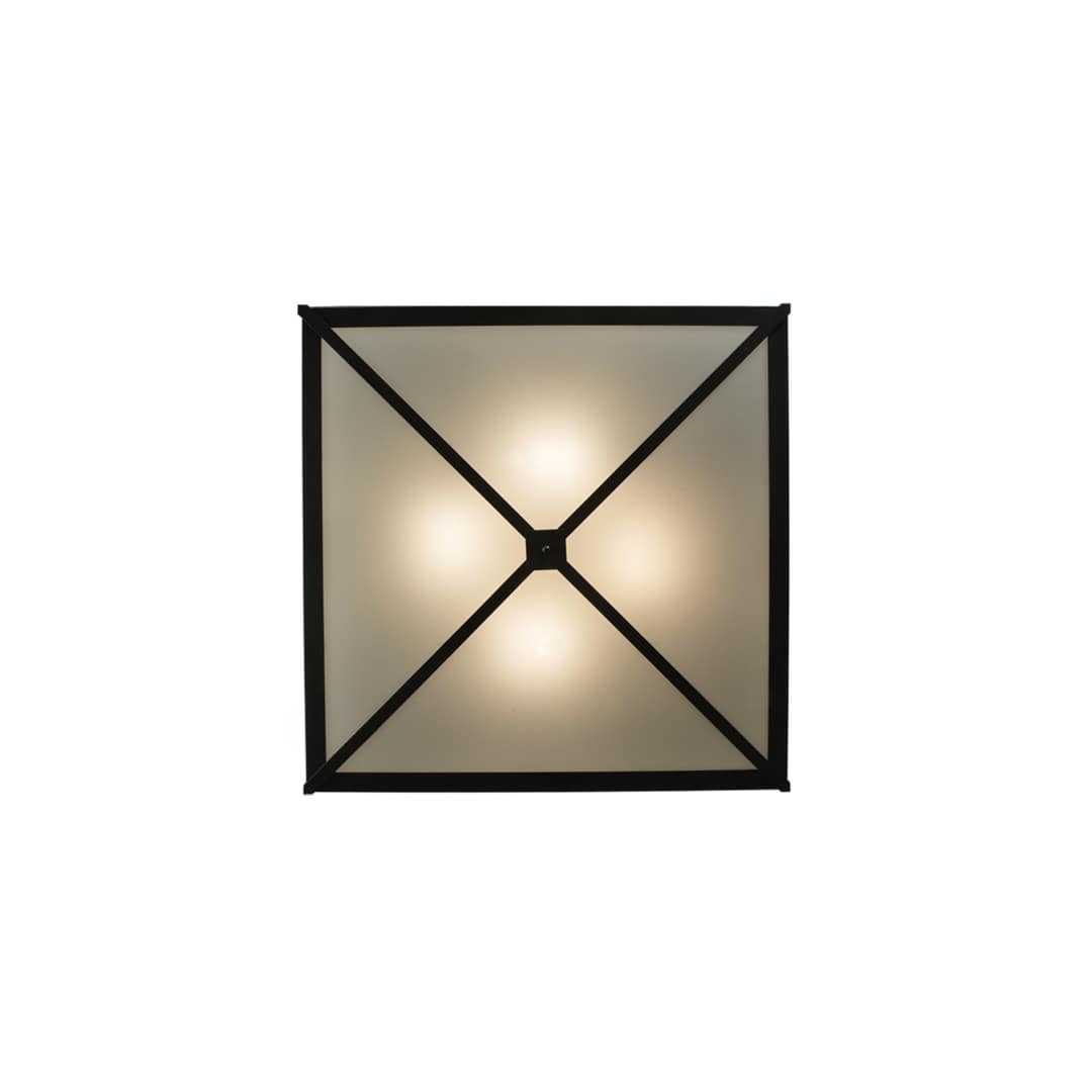 Whitewing 4 Light 36" Wide Flush Mount Square Ceiling Fixture - Blackened Pewter Finish - GU24 Bulb Base