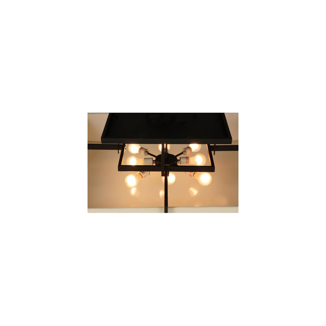 Quadrato Massage 8 Light 55" Wide Semi-Flush Square Ceiling Fixture
