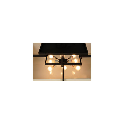 Quadrato Massage 8 Light 55" Wide Semi-Flush Square Ceiling Fixture