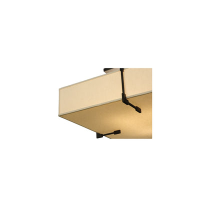 Quadrato Massage 8 Light 55" Wide Semi-Flush Square Ceiling Fixture