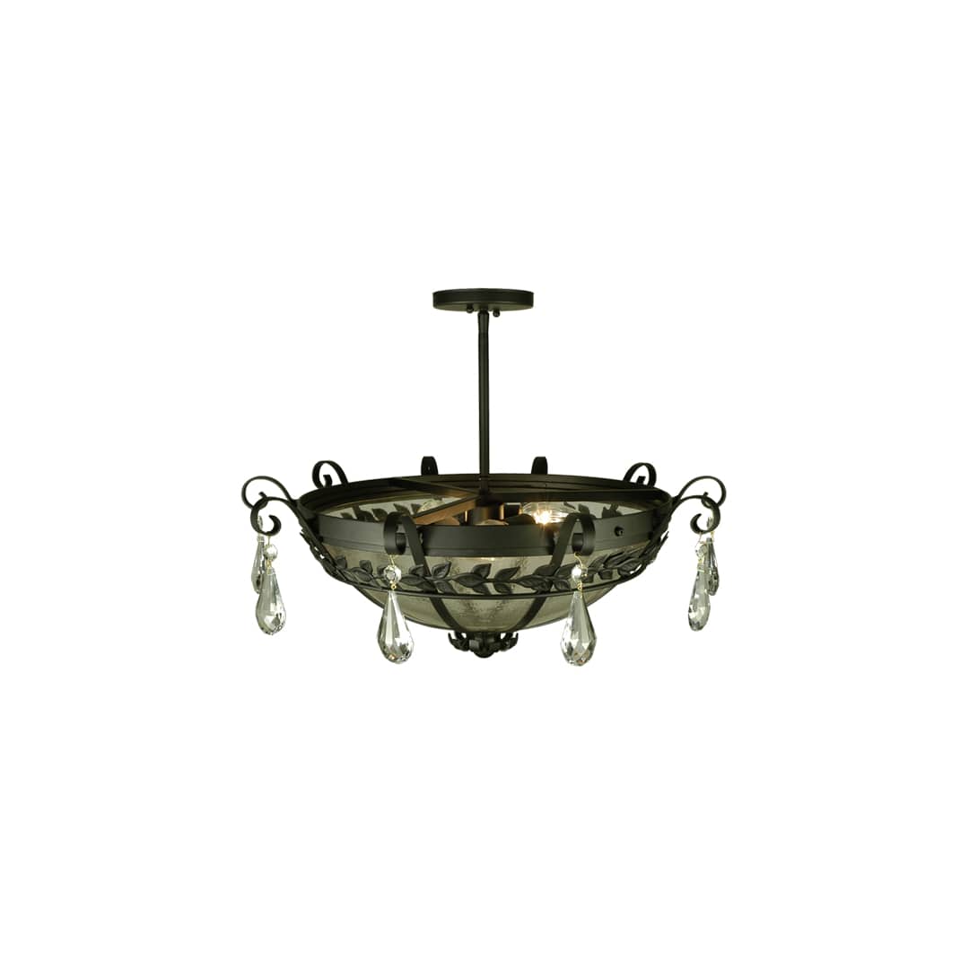 Florentine 3 Light 24" Wide Semi-Flush Bowl Ceiling Fixture