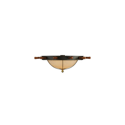 Nautical 12 Light 74" Wide Flush Mount Bowl Ceiling Fixture - Oil Rubbed Bronze Finish