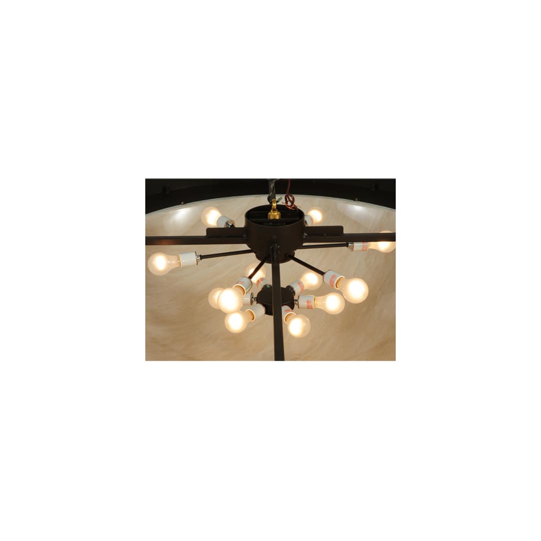 Nautical 12 Light 74" Wide Flush Mount Bowl Ceiling Fixture - Oil Rubbed Bronze Finish