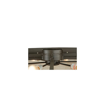 Nautical 12 Light 74" Wide Flush Mount Bowl Ceiling Fixture - Oil Rubbed Bronze Finish