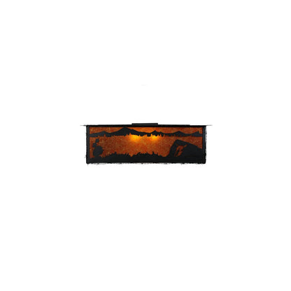 Wildlife at Dusk 12 Light 81" Wide Flush Mount Ceiling Fixture