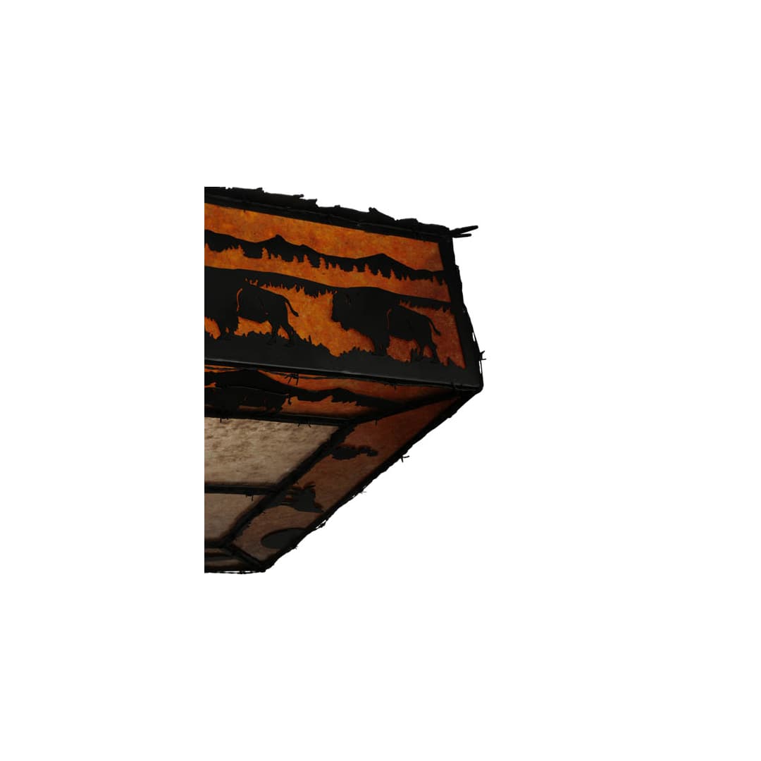 Wildlife at Dusk 12 Light 81" Wide Flush Mount Ceiling Fixture