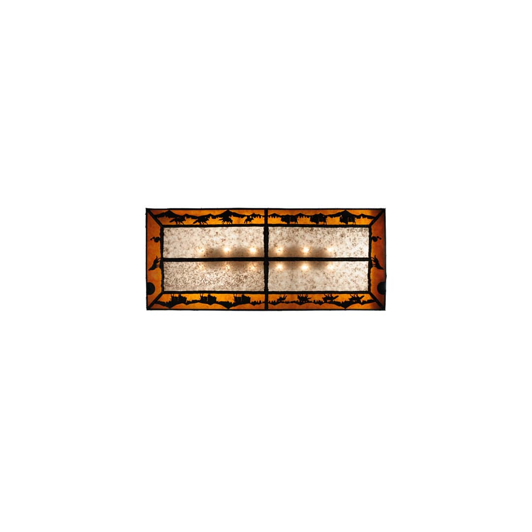 Wildlife at Dusk 12 Light 81" Wide Flush Mount Ceiling Fixture