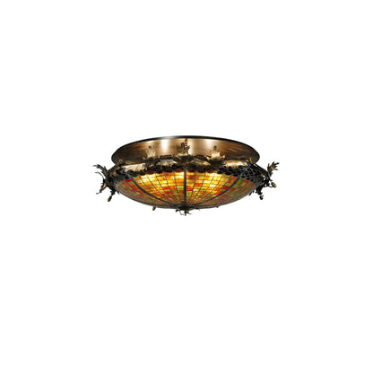 Greenbriar Oak 6 Light 44" Wide Semi-Flush Bowl Ceiling Fixture