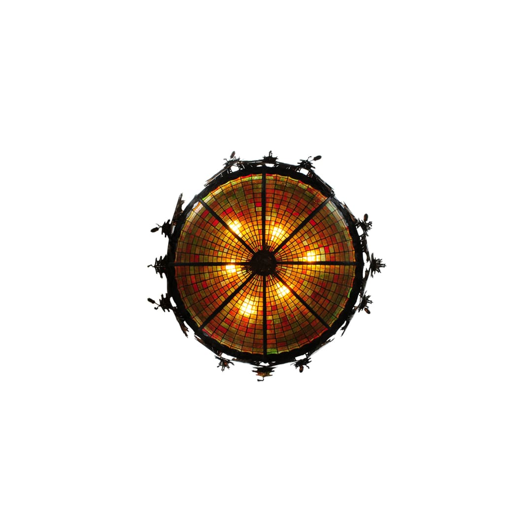 Greenbriar Oak 6 Light 44" Wide Semi-Flush Bowl Ceiling Fixture