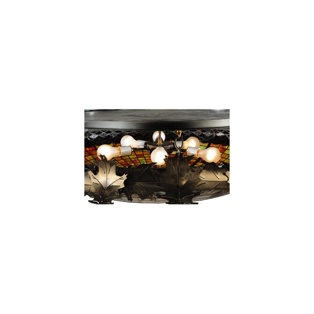 Greenbriar Oak 6 Light 44" Wide Semi-Flush Bowl Ceiling Fixture