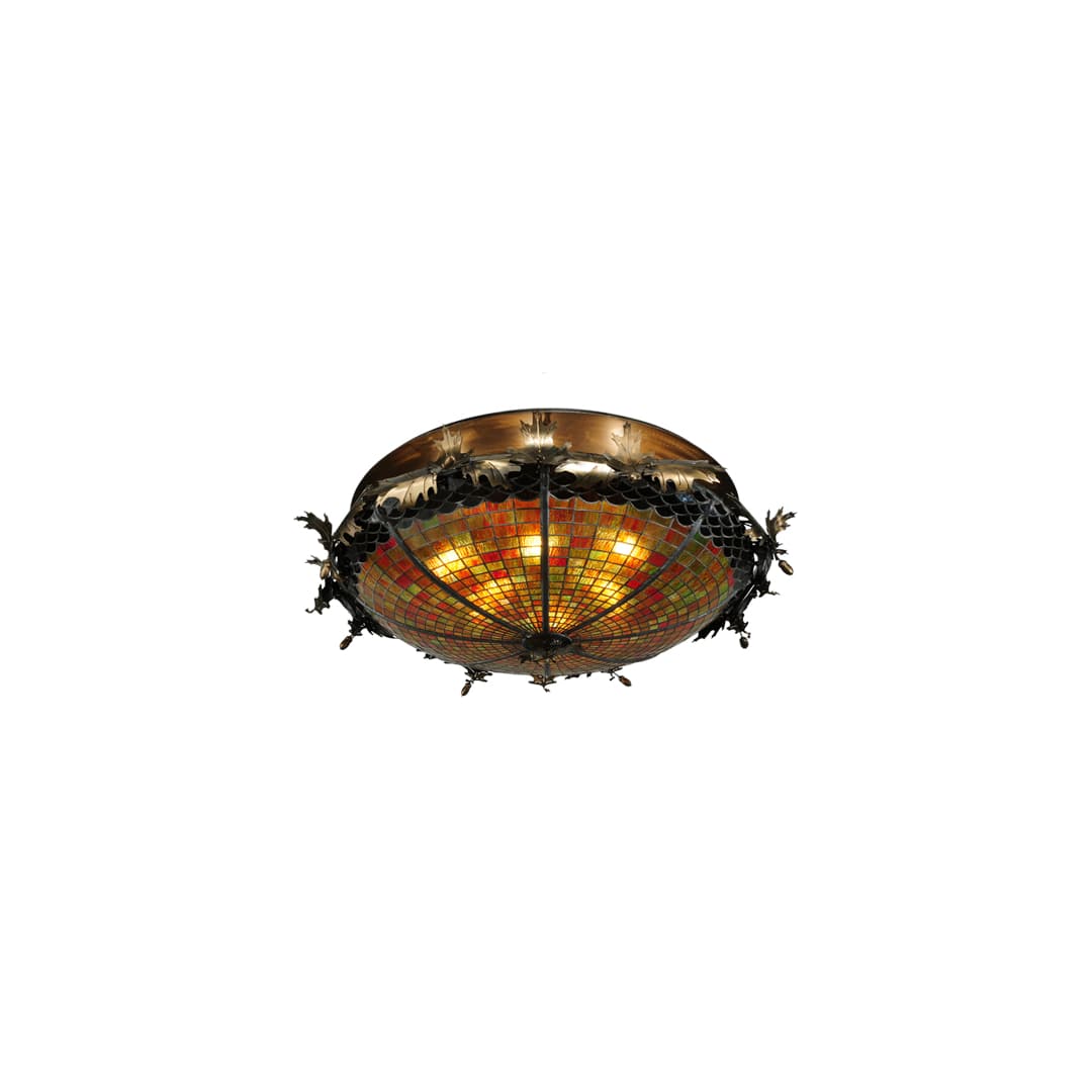 Greenbriar Oak 6 Light 44" Wide Semi-Flush Bowl Ceiling Fixture