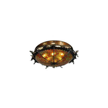 Greenbriar Oak 6 Light 44" Wide Semi-Flush Bowl Ceiling Fixture
