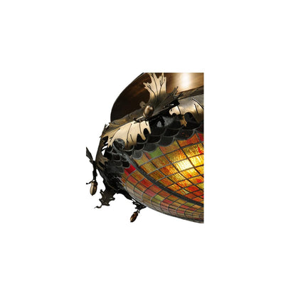 Greenbriar Oak 6 Light 44" Wide Semi-Flush Bowl Ceiling Fixture