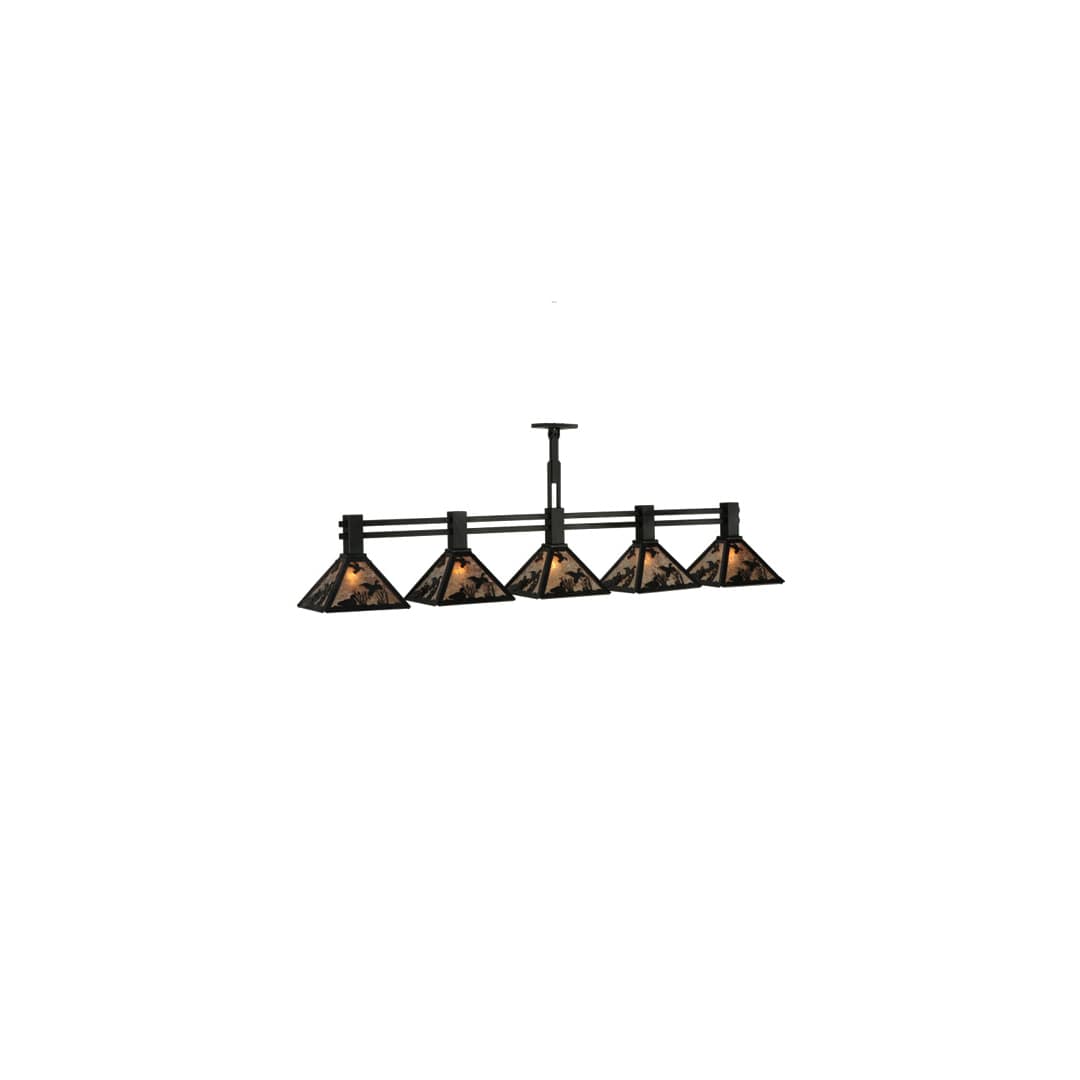 Ducks in Flight 5 Light 12" Wide Linear Pendant
