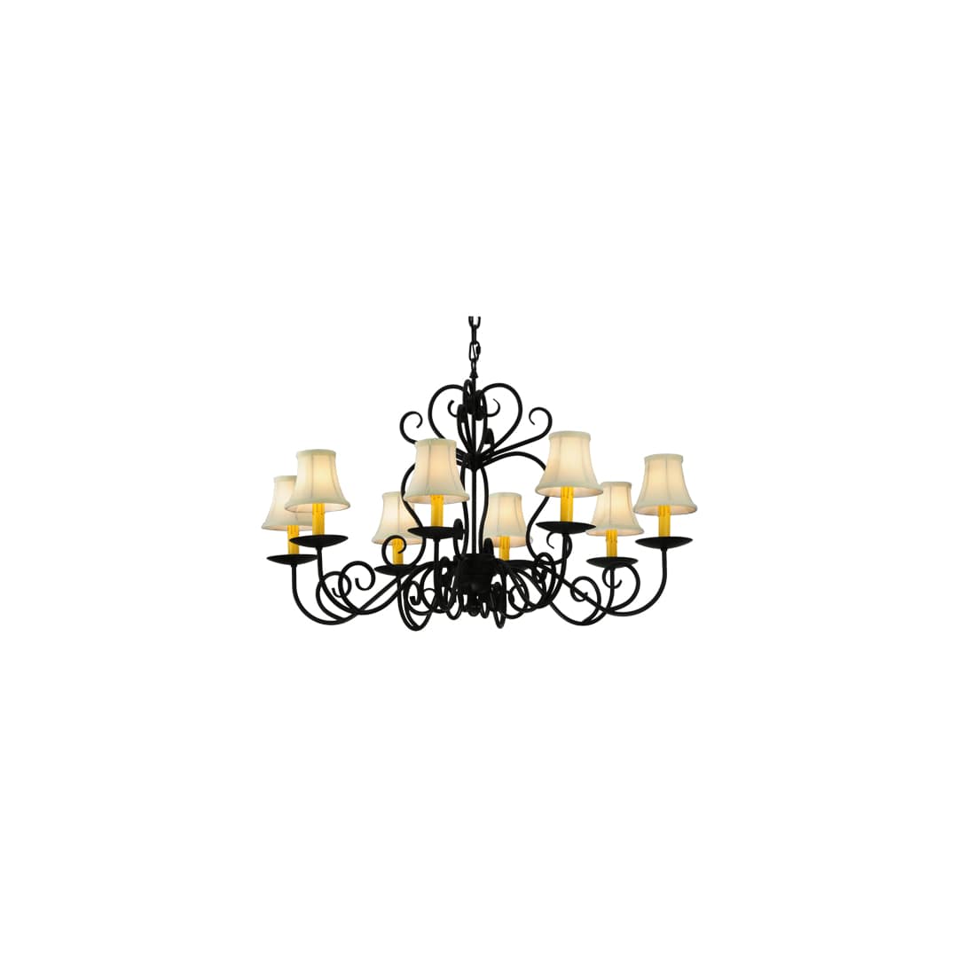 Corrina 8 Light 36" Wide Chandelier - Blackwash Finish
